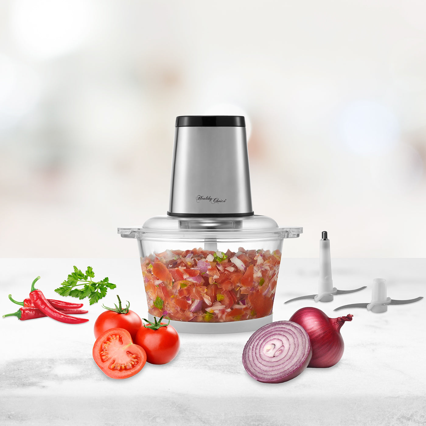Healthy Choice Stainless Steel Large Powerful Food Chopper