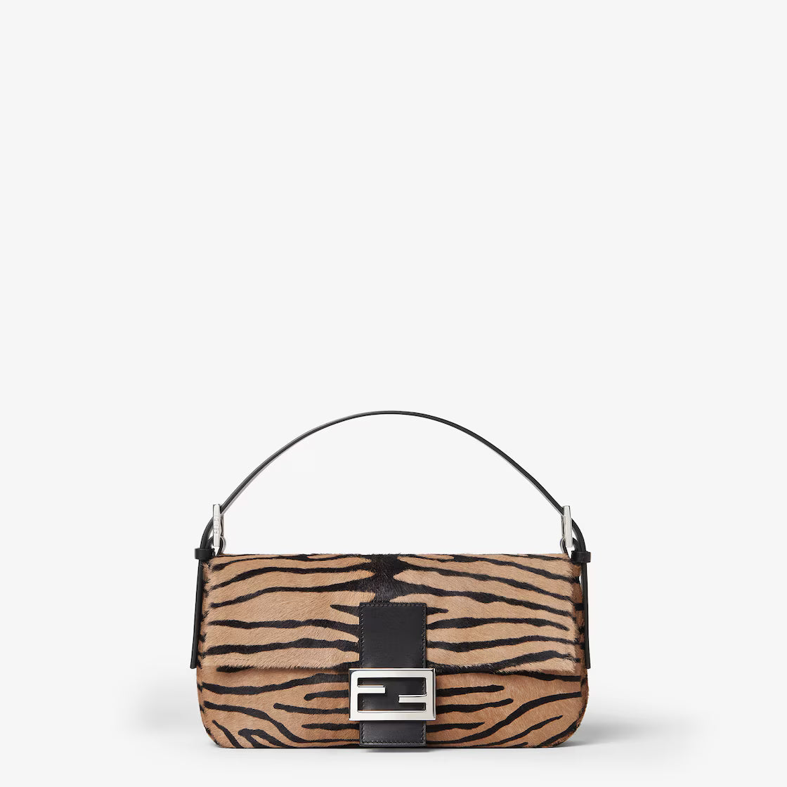 Baguette 26424 Tiger-Print Pony-Effect Leather Re Edition Bag