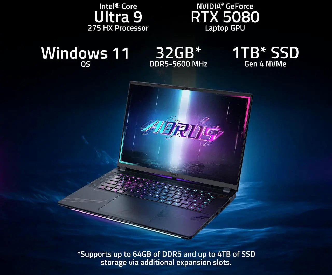 Gigabyte Aorus Master 16" OLED QHD 240Hz Gaming Laptop