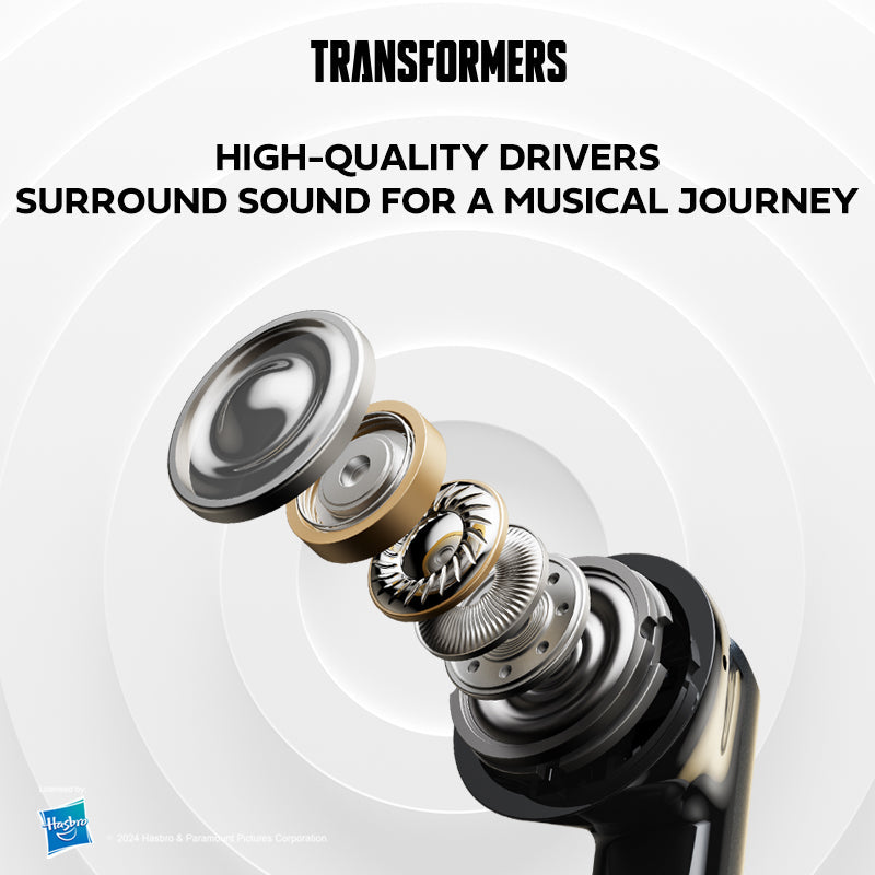 Transformers TF-T31 True Wireless Bluetooth 5.4 Earbuds (Yellow)