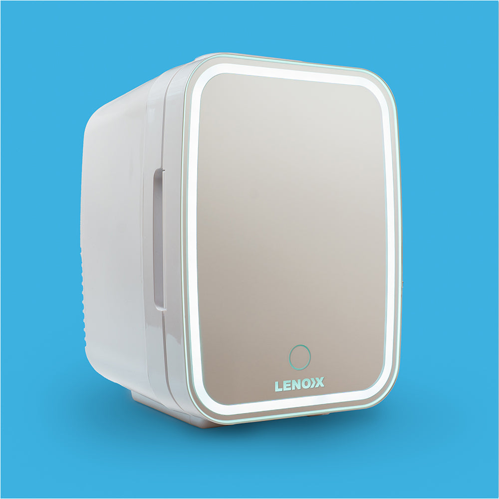 Lenoxx 4L Beauty Cosmetic Fridge with Mirror (White)