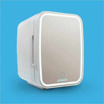 Lenoxx 4L Beauty Cosmetic Fridge with Mirror (White)