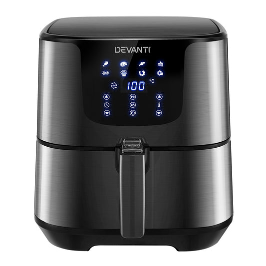 Devanti Air Fryer 7L LCD Fryers (Black)