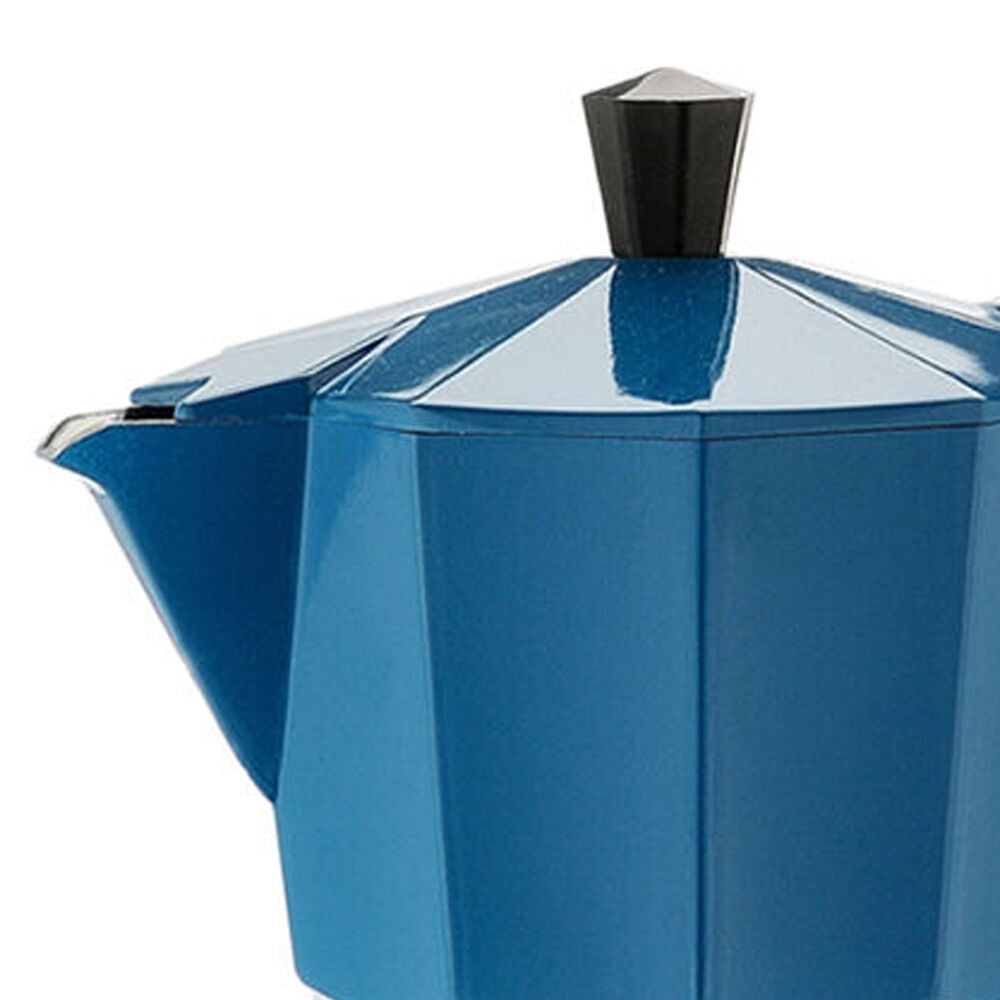 Pezzetti Italexpress Cafetiere 6-Cup Espresso Stovetop Coffee Maker Teal Blue