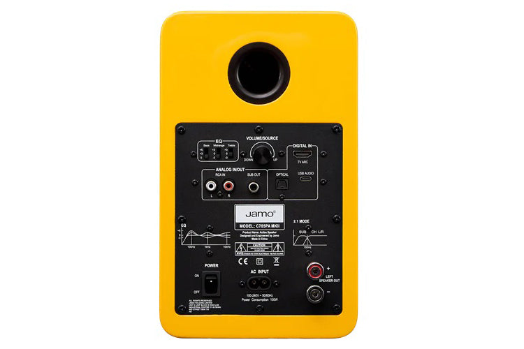 Jamo C705PA MKII Active Bookshelf Speaker (Yellow)