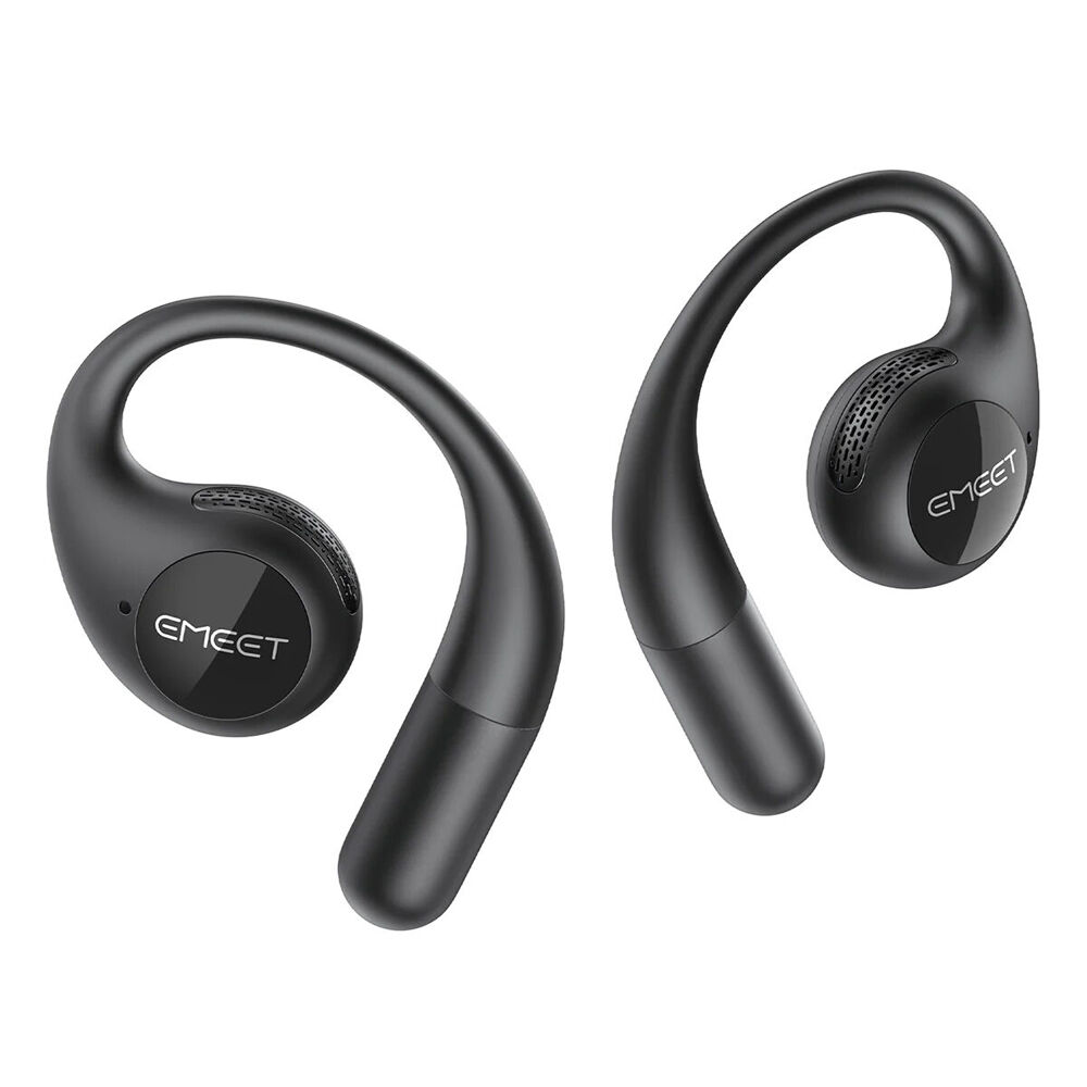 EMeet AirFlow Wireless Open-Ear Bluetooth Wireless Earbuds Rechargeable Black