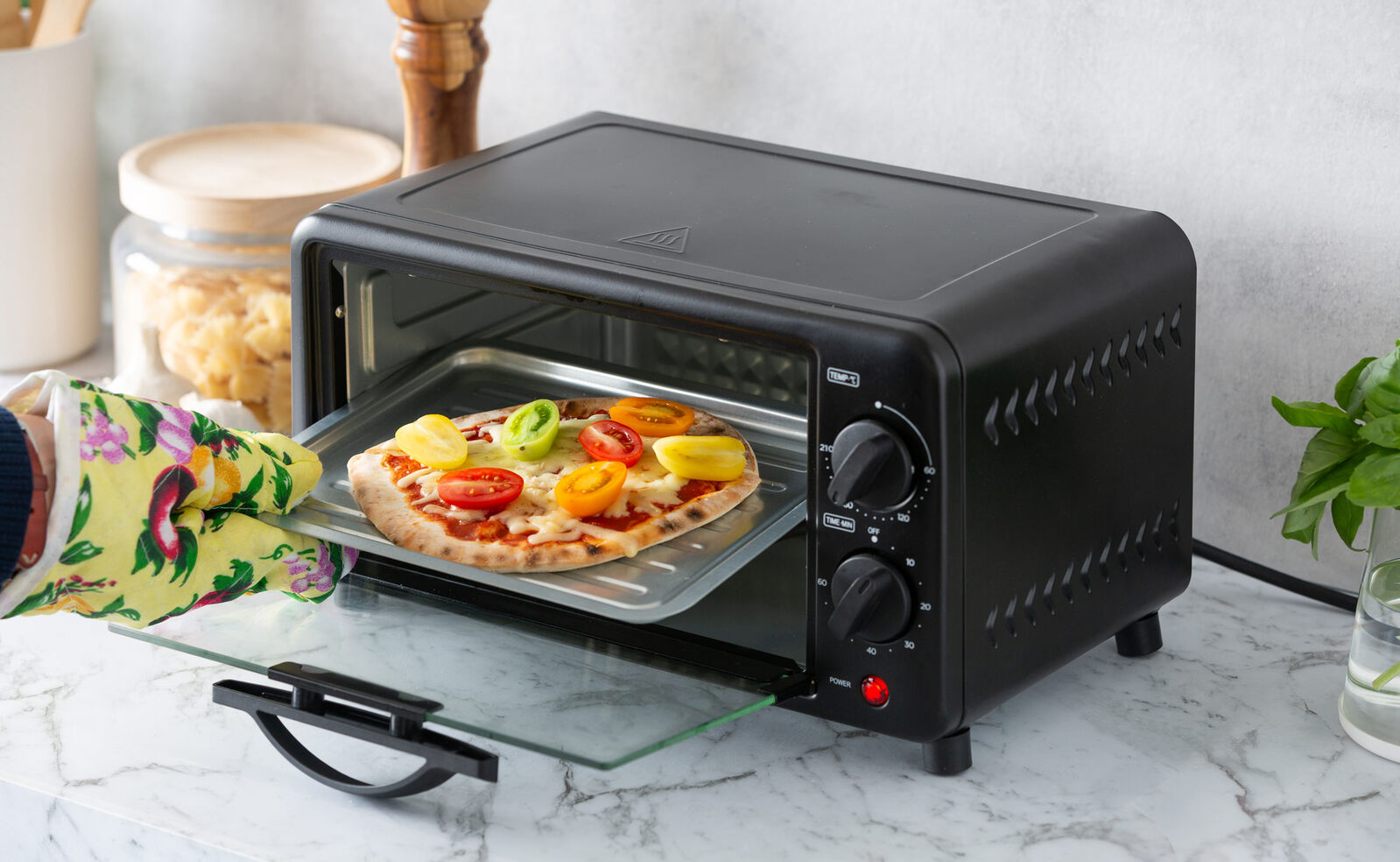Healthy Choice 10L PFAS-Free Multi-Function Electric Toaster Oven with 2 Shelves