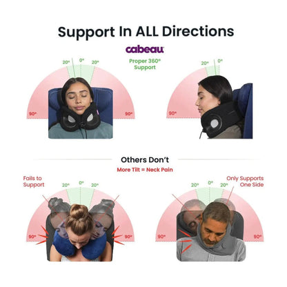 Cabeau Evolution X Memory Foam Travel Neck Pillow Diamond Adjustable Blue