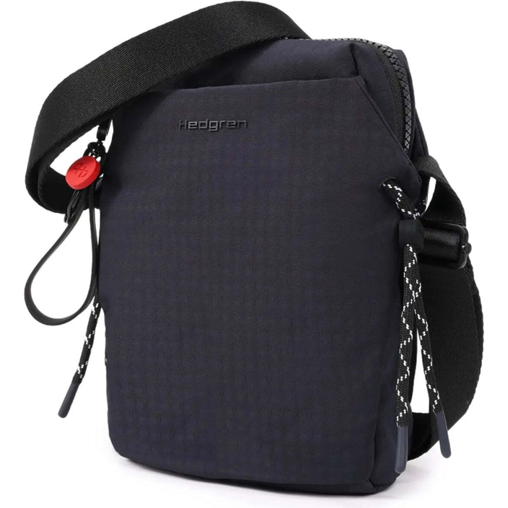 Hedgren Sipho Expandable Pocket Water-Repellent Phone Bottle Bag Vulcan Blue