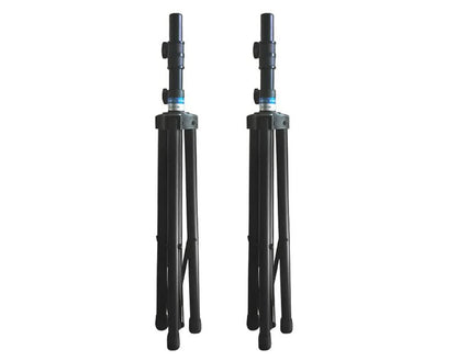 Freedom Heavy Duty Speaker Stands Pair Top Hat Mounting Bracket 2m Height