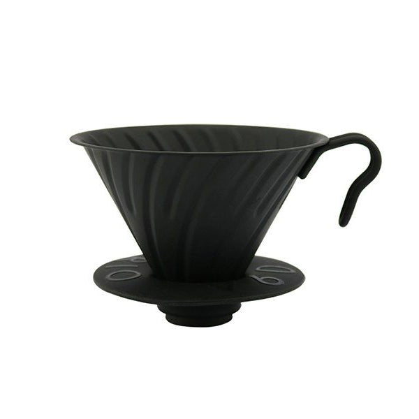 Hario Metal V60 Dripper - Silver - Black Base