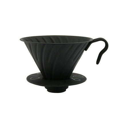 Hario Metal V60 Dripper - Silver - Black Base