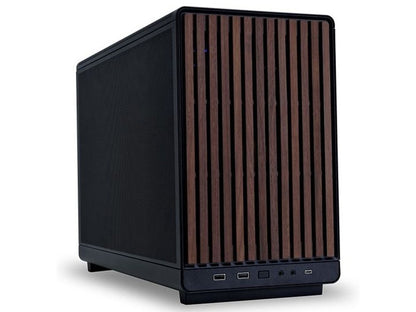 Lian Li DAN A3-mATX Micro Form Factor Micro-ATX Case - Black (Wood Edition)