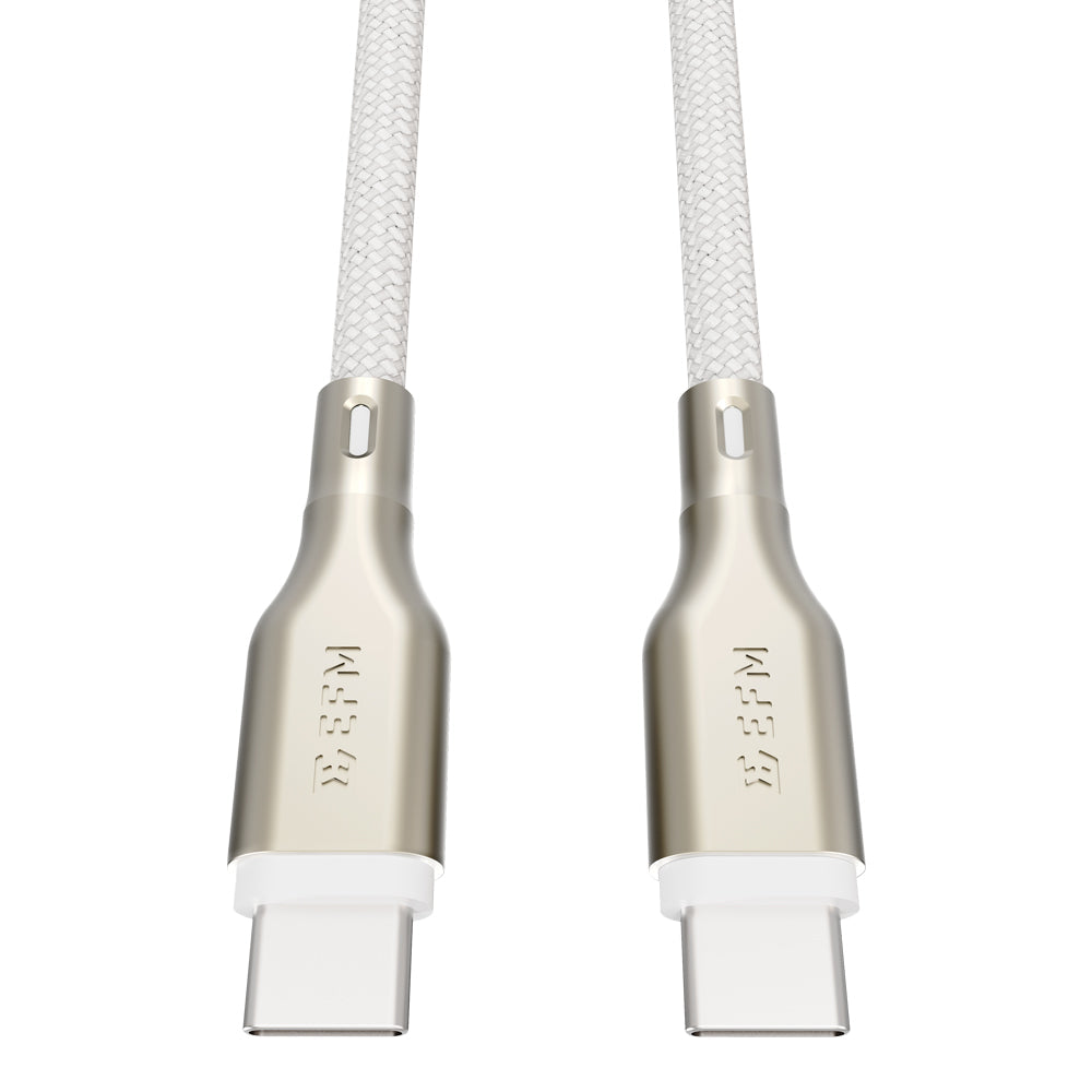 EFM 140W Pro Power and Data USB-C Cable with 1M Braided Cable (White)