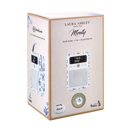 VQ Monty DAB+ Digital FM Radio/Bluetooth Speaker Laura Ashley (China Rose)