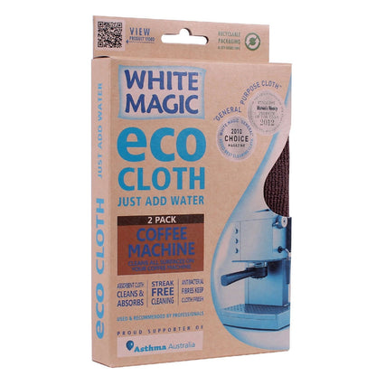 White Magic Eco Cloth Coffee Machine 2 Pack 32 X 32cm