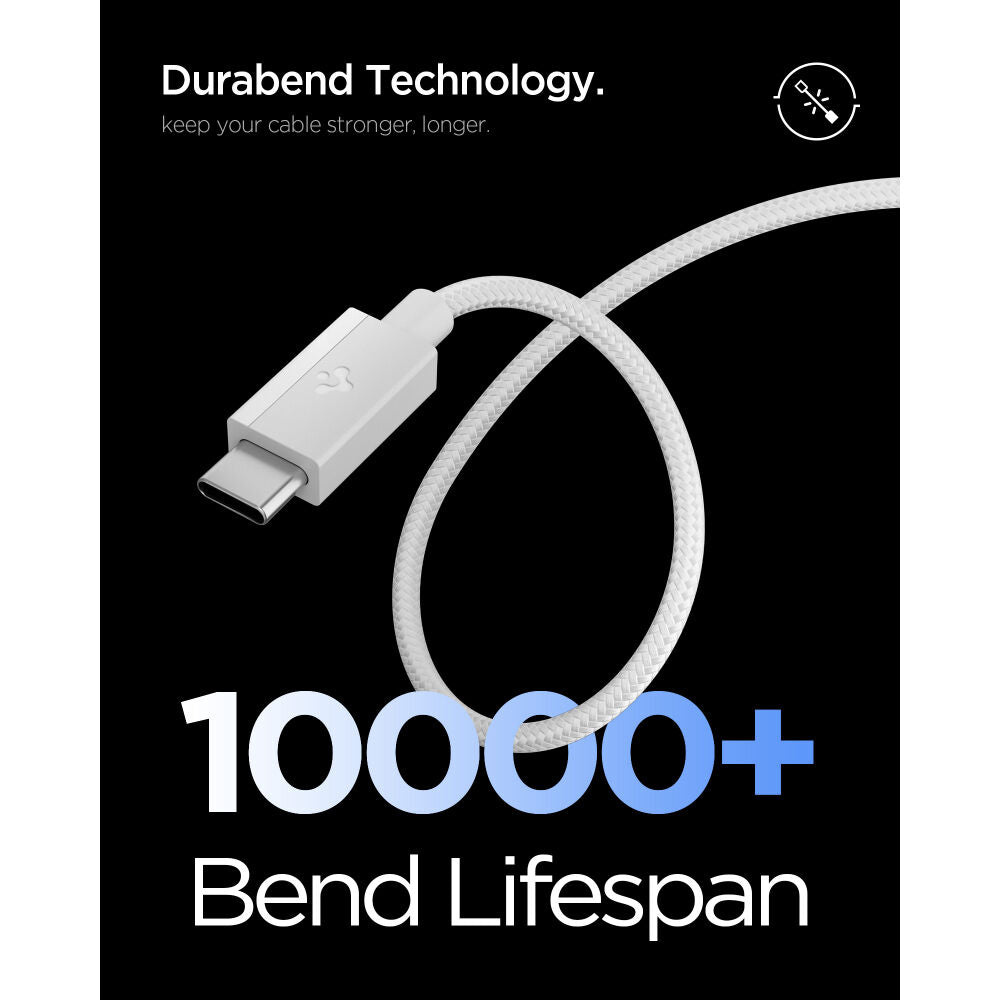 Spigen USB C to USB C 60W 480Mbps EB6015CC 1M Cable (White)