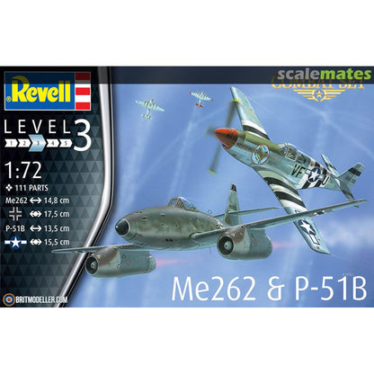 Revell 1/72 Me262 & P51B Combat Set Model Set