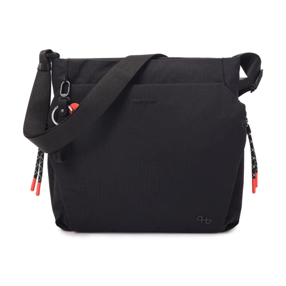 Hedgren MAKOTO 15.2L Womens Square Crossover Bag Lightweight Crossbody Black