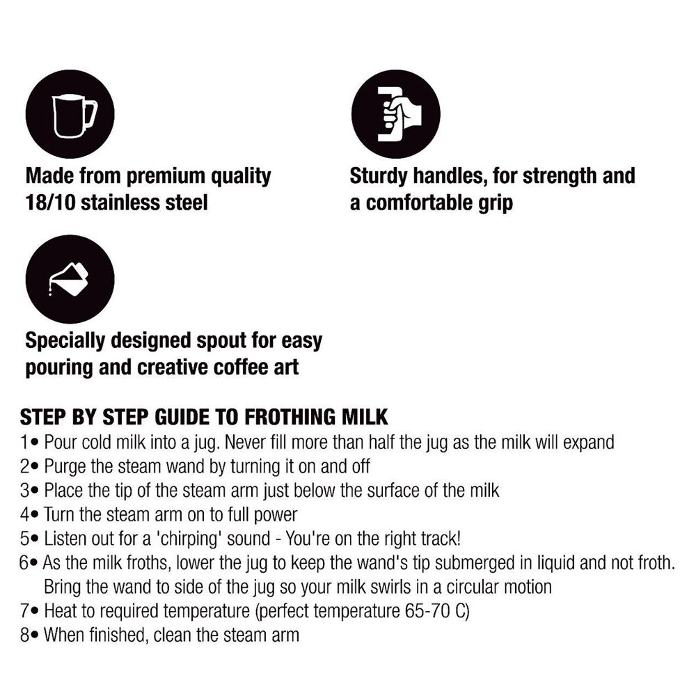 Coffee Culture Stainless Steel 350ml Milk Frothing Jug Container (Copper)