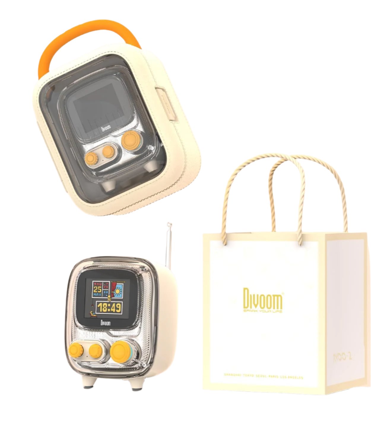 Divoom Tiivoo-2 Photo Album & Lyrics Speaker (White)