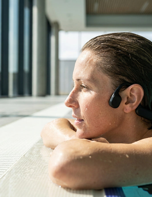 Laser Bone Conduction Swimming Headphones (Black)
