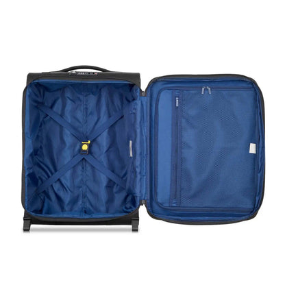 Delsey Brochant 3 - 55 cm Slim 2-Wheel Expandable Carry-on Suitcase - Deep Black