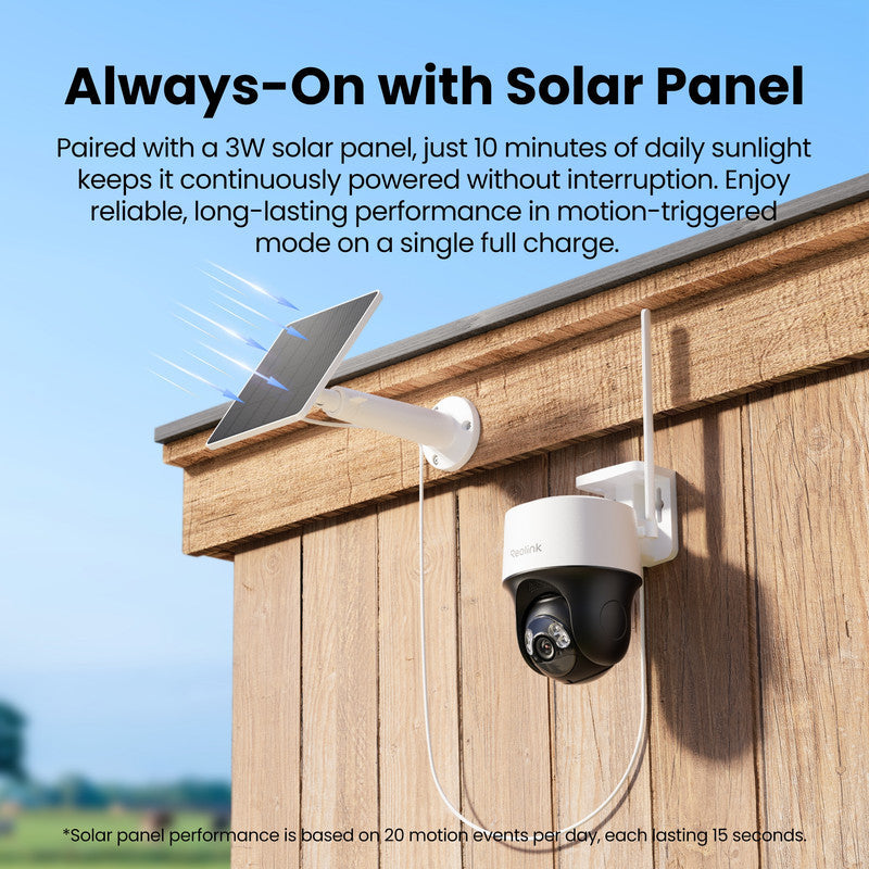 Reolink Go PT S Lite 4G LTE 360° Pan-Tilt & Auto Tacking Security Camera + Solar Panel