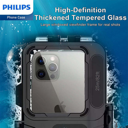 Philips Diving Phone Case for iPhone 7-14 Mobile Protection Cover (Clear)