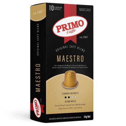 Primo Caffe Maestro Coffee Capsules (6 x 10-Pack) for Nespresso