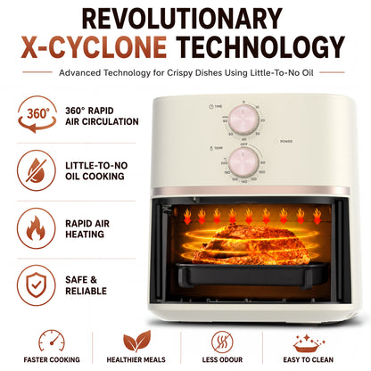 AUSPURE Air Fryer 4.5L, Easy Knob Control with Cookbook