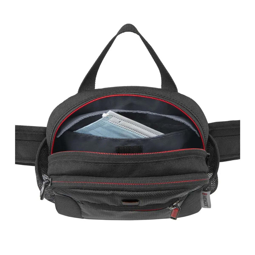 Wenger Standard Waist Pack with Antibacterial Pocket - Black