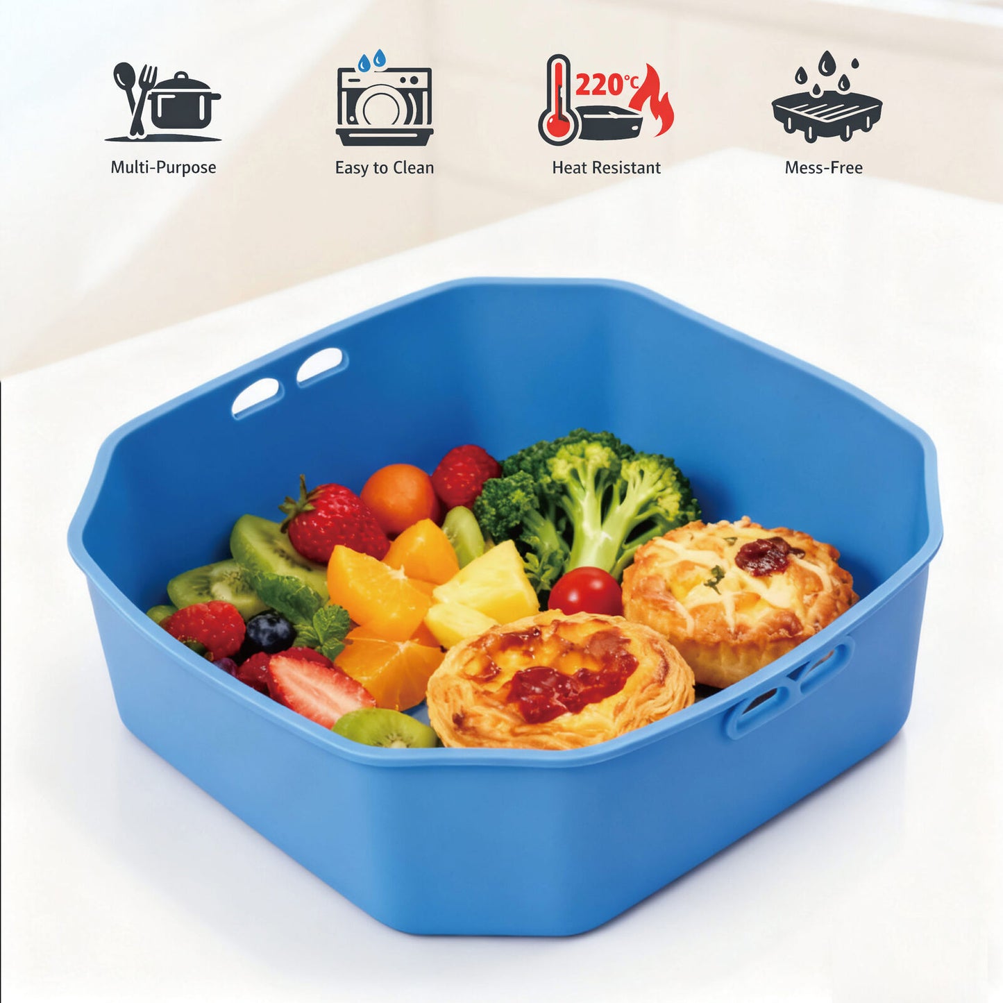 Healthy Choice Air Fryer BPA-Free Multi-Purpose Silicone Liners 2-Pack