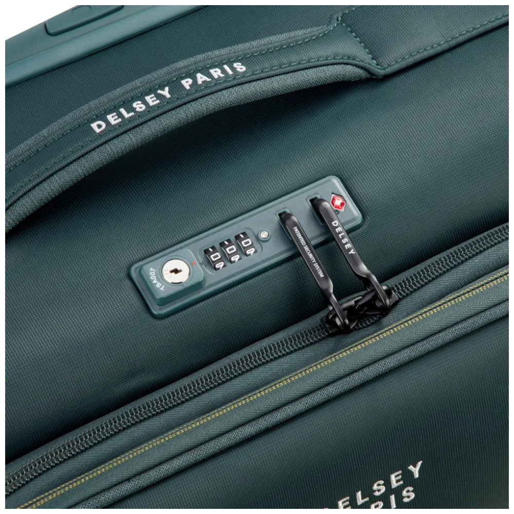 Delsey Brochant 3 Small 55cm Expandable Travel Carry-On Suitcase TSA Lock Pine