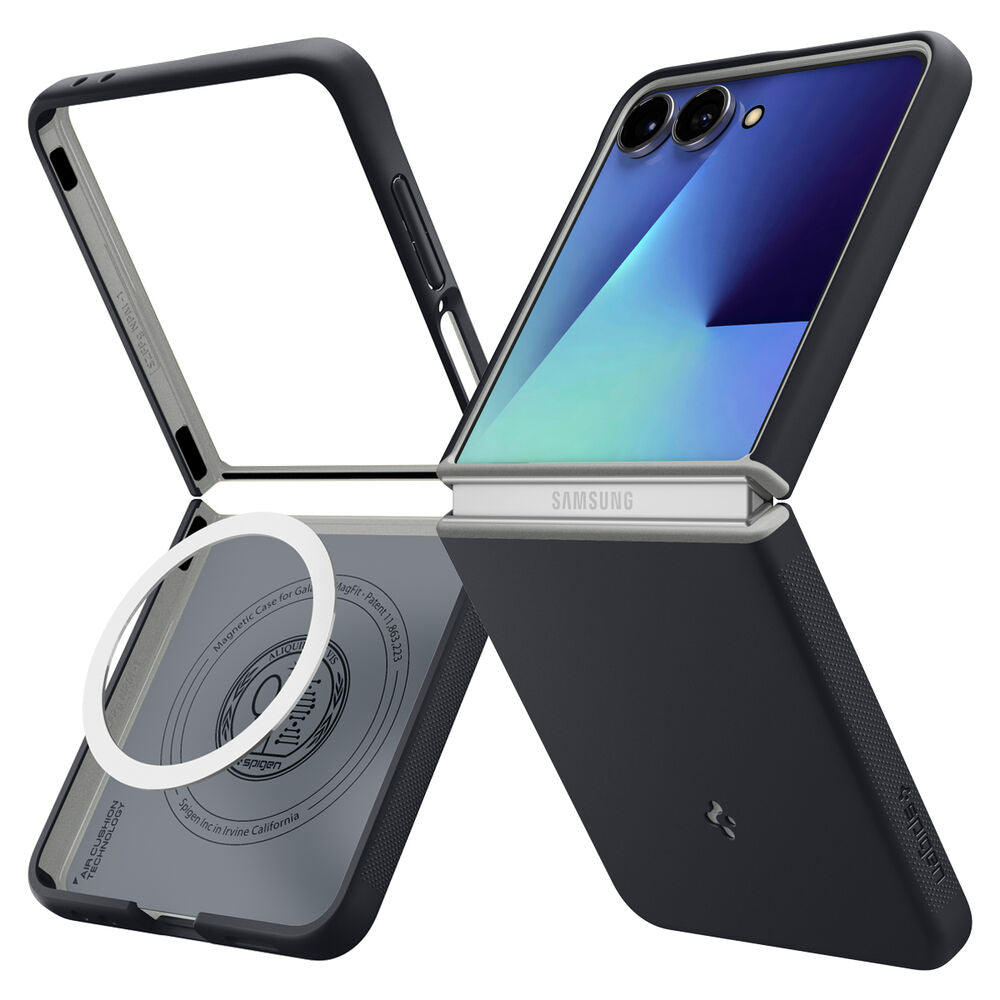 Spigen Samsung Galaxy Z Flip 7 Nano Pop (MagFit) Case - Black Sesame