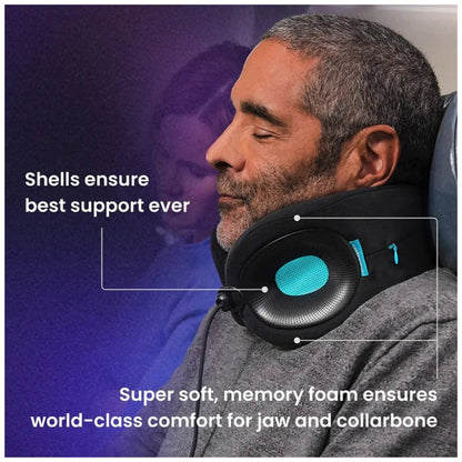 Cabeau Evolution X Memory Foam Travel Neck Pillow Diamond Adjustable Blue