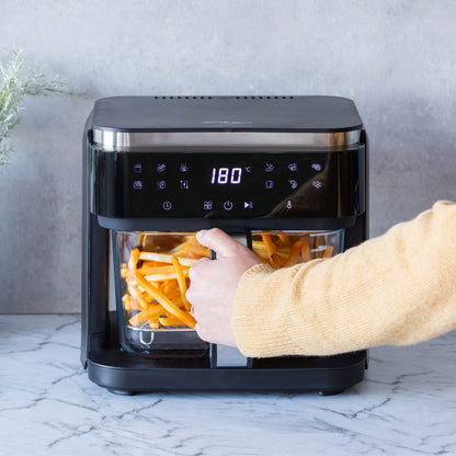Healthy Choice PFAS-Free 1200–1400W Touch-Controlled Digital Air Fryer with Glass Basket 6.5L