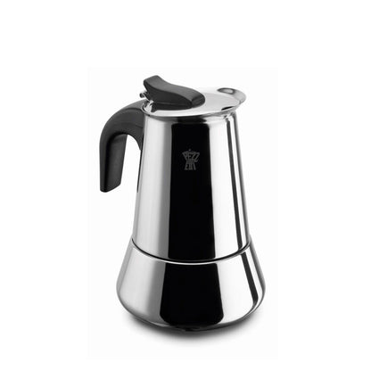 Pezzetti 4-Cup Stainless Steel Stovetop Espresso Coffee Maker w/ Handle Silver