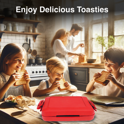 Laser Microwave Toastie Maker with Heatwave Tech (Red)