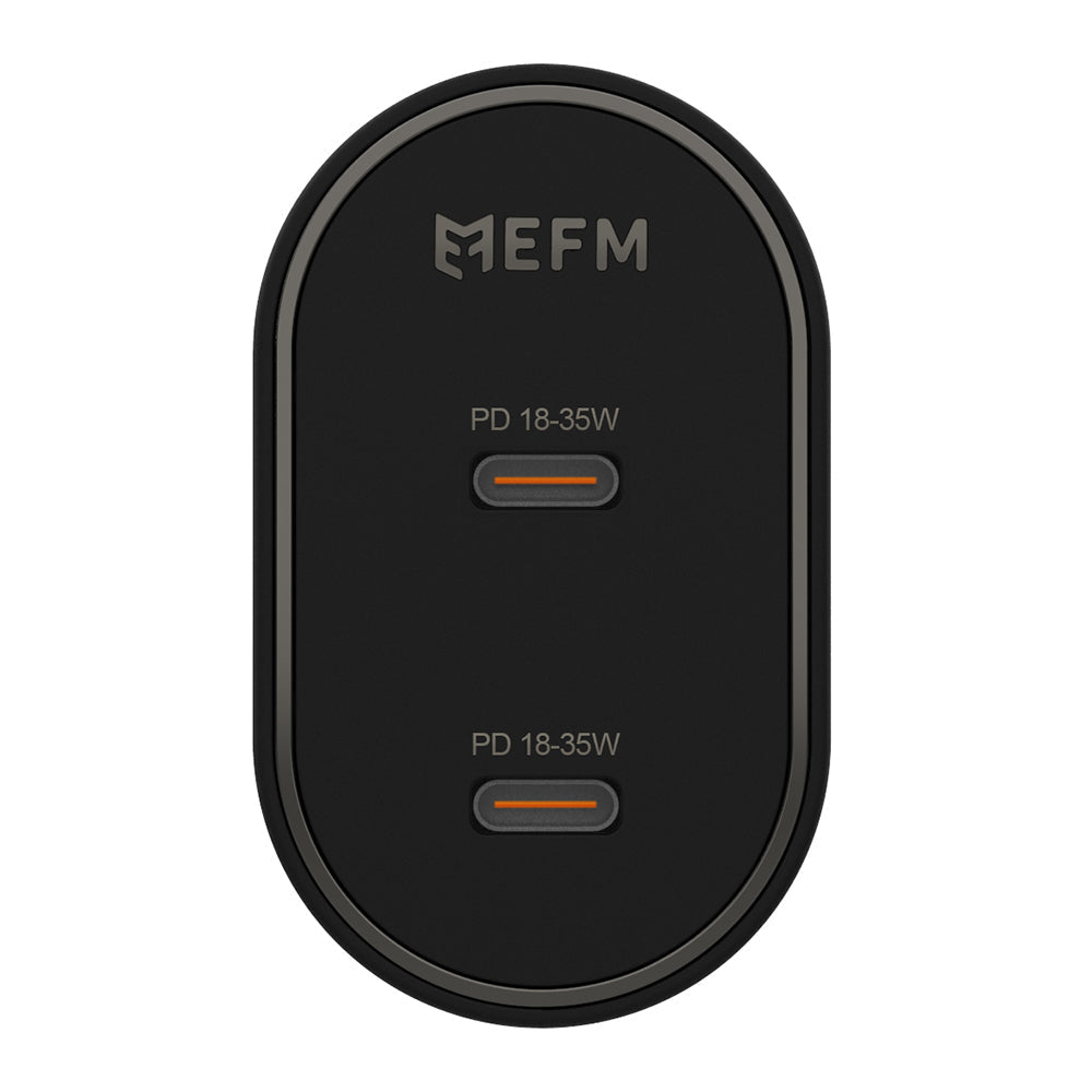 EFM 35W Dual Port Wall Charger (Black)