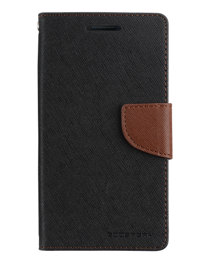 Fancy Diary Case for iPhone 13 Pro - Black/Brown