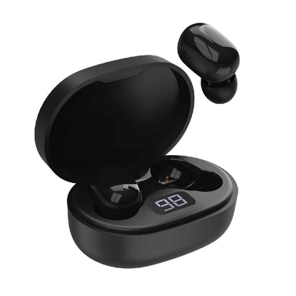 Laser TWS Mini Earbuds with ENC and LED Display (Black)
