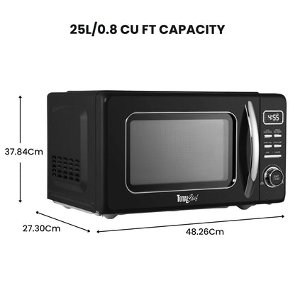 Total Chef Retro Microwave 25L Black