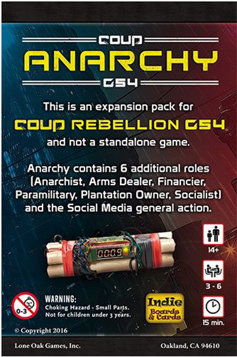 Indie Boards & Cards Coup Rebellion G54 Anarchy