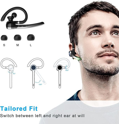 ZLOS Noise-Canceling Bluetooth Headset with Charging Case