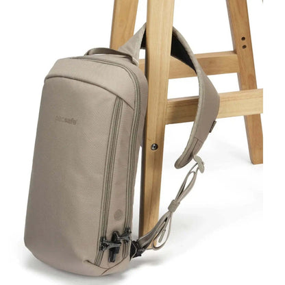 Pacsafe V Tech Anti-Theft RFID Blocking Slashguard Sling Pack 10L Beige