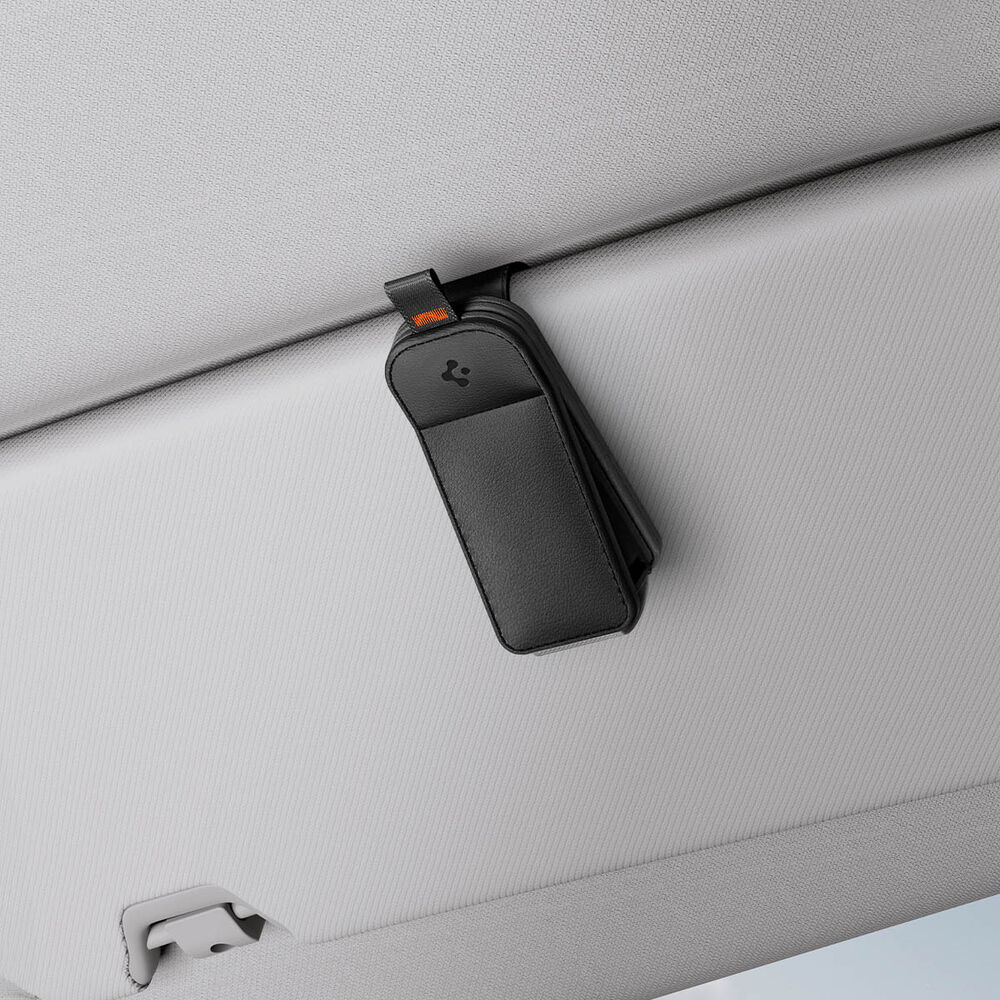 Spigen Universal Visor Leather Sunglasses Holder SH101 Automotive Accessories (Black)