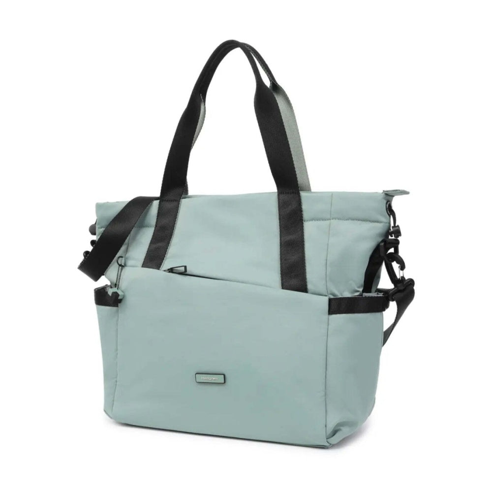 Hedgren Galactic Shoulder Tote Bag Water Repellent Polyester Green Milieu