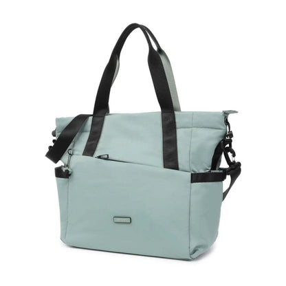 Hedgren Galactic Shoulder Tote Bag Water Repellent Polyester Green Milieu