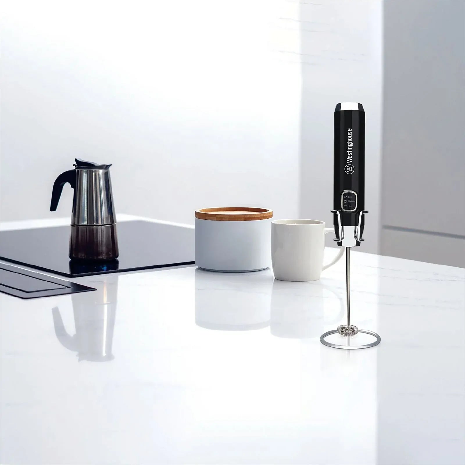 Westinghouse Cordless Electric Milk Frother (Black)